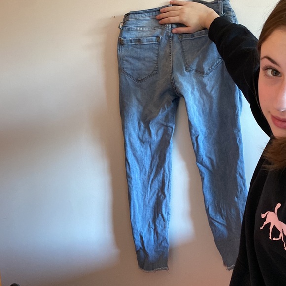 Selling light blue jeans, I have only wore them once! - Picture 2 of 3